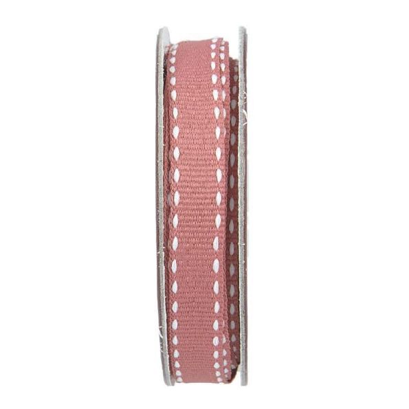 Ruban surpiqué Lie de vin - bobinette 2m