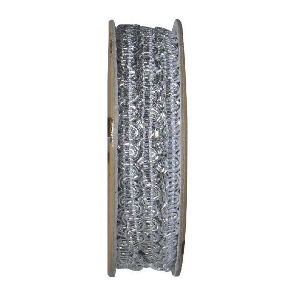 Ruban lurex Argent - bobinette 2m