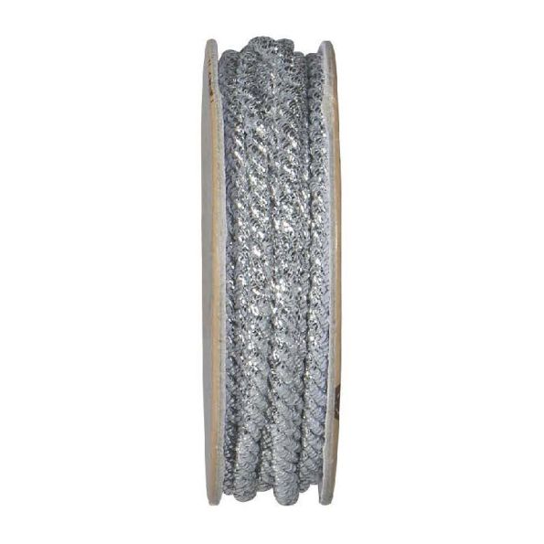 Cordon torsadé Argent - bobinette 2m