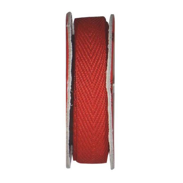 Ruban sergé Rouge - bobinette 2m