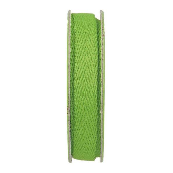 Ruban sergé Vert - bobinette 2m