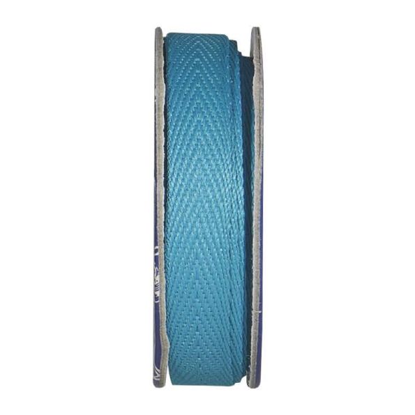 Ruban sergé Bleu turquoise - bobinette 2m