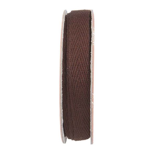Ruban sergé Marron - bobinette 2m