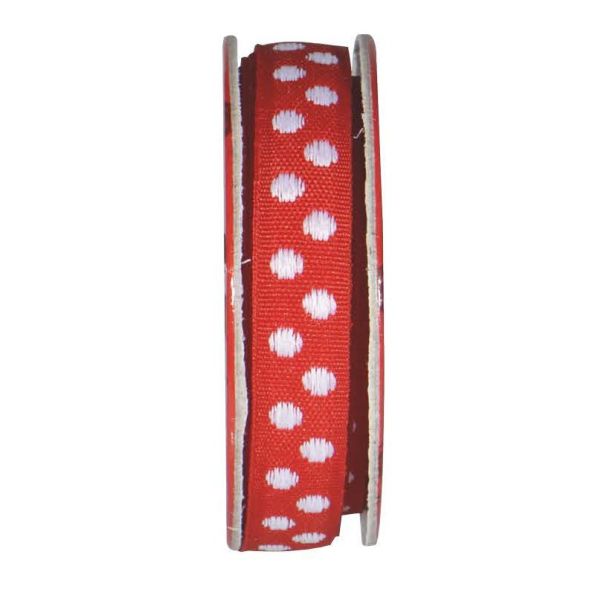 Ruban pois Rouge - bobinette 2m