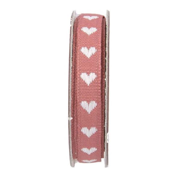Ruban cœur Lie de vin - bobinette 2m
