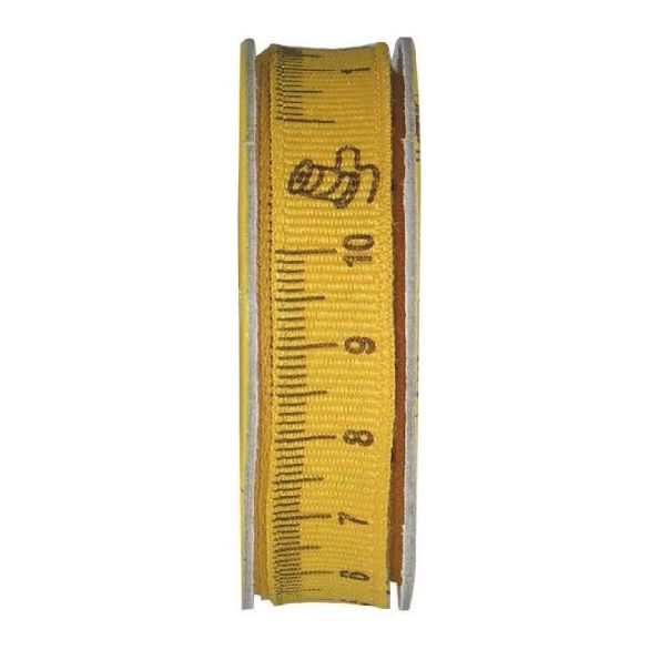 Ruban accessoire couture  Jaune orangé - bobinette 2m