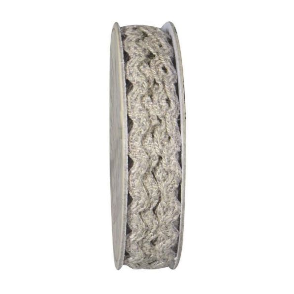 Serpentine tressé Beige et gris - bobinette 2m