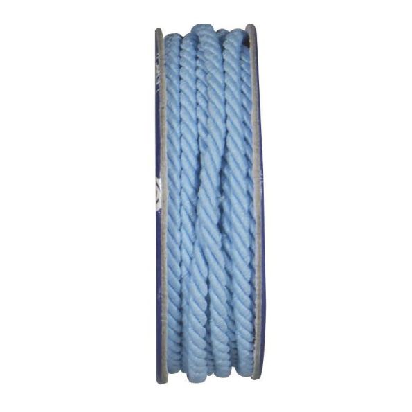 Cordon torsadé Bleu ciel - bobinette 2m