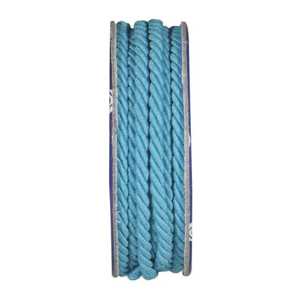 Cordon torsadé Bleu turquoise - bobinette 2m