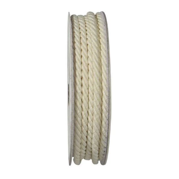 Cordon torsadé Vanille - bobinette 2m
