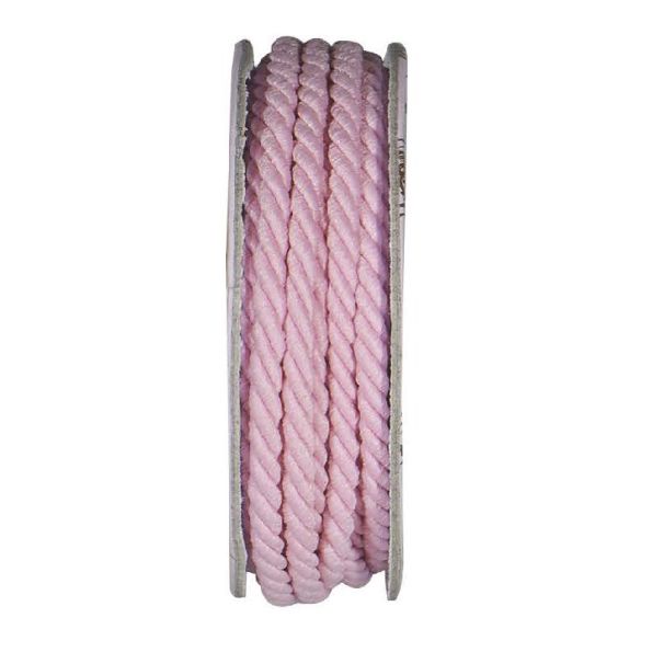 Cordon torsadé Rose - bobinette 2m