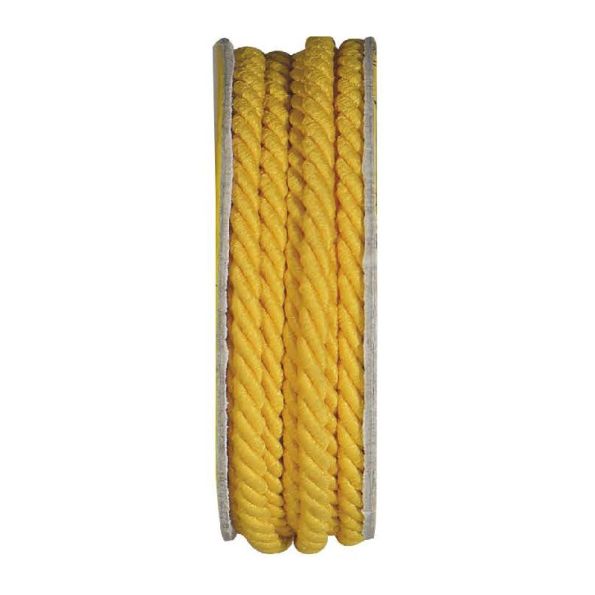 Cordon torsadé Jaune orangé - bobinette 2m