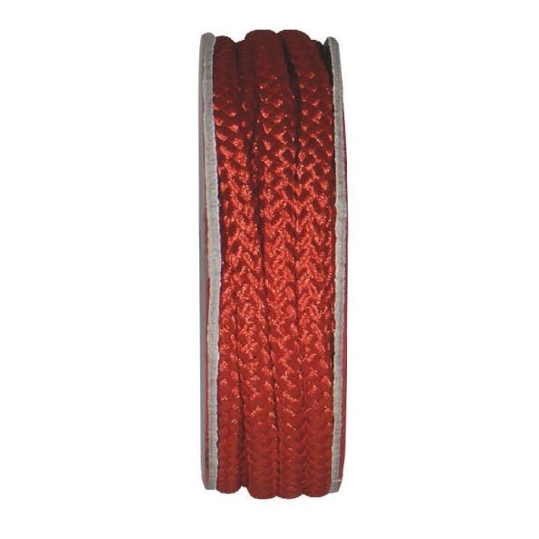 Cordon tressé Rouge - bobinette 2m