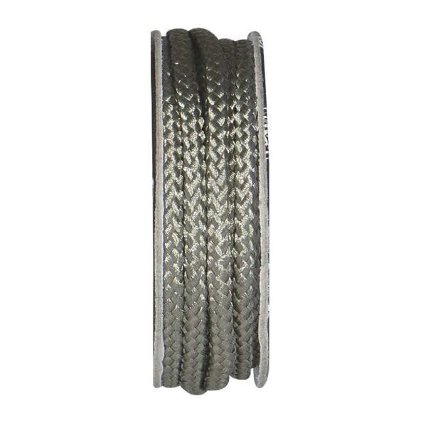 Cordon tressé Gris pierre - bobinette 2m