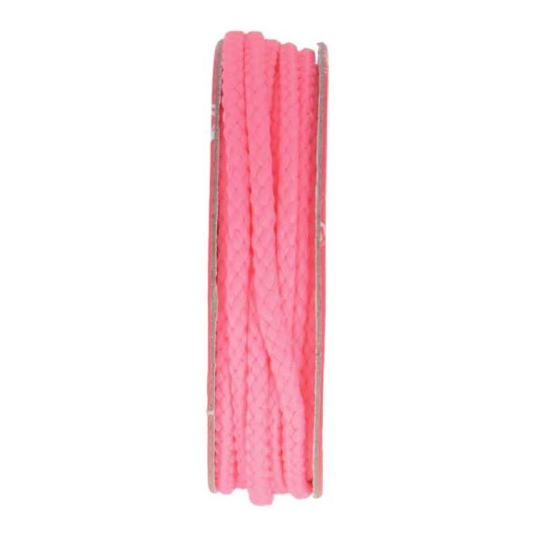 Cordon tressé Rose - bobinette 2m