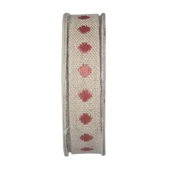 Ruban lin naturel  Beige - bobinette 2m