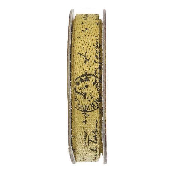 Ruban imprimé Jaune - bobinette 2m