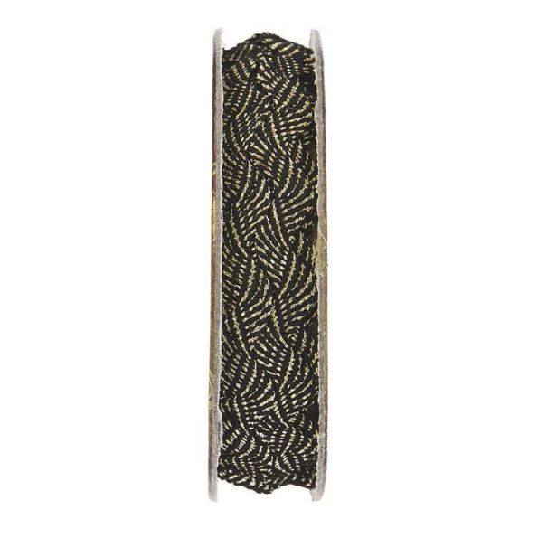 Serpentine Noir et or - bobinette 2m