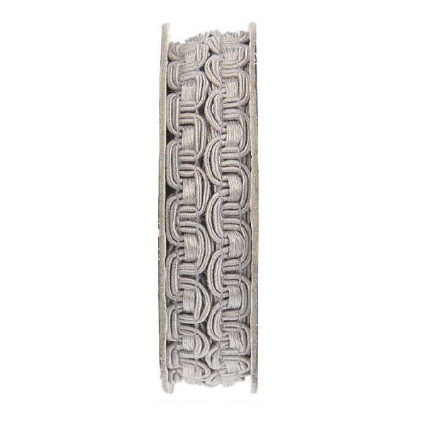 Galon brocart vague Gris clair - bobinette 2m
