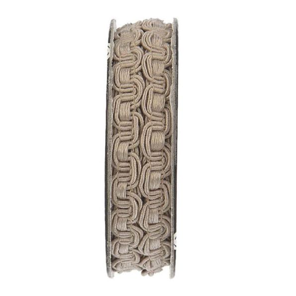 Galon brocart vague Taupe - bobinette 2m