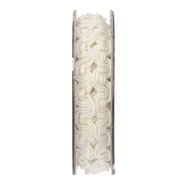 Galon brocart vague Ecru - bobinette 2m