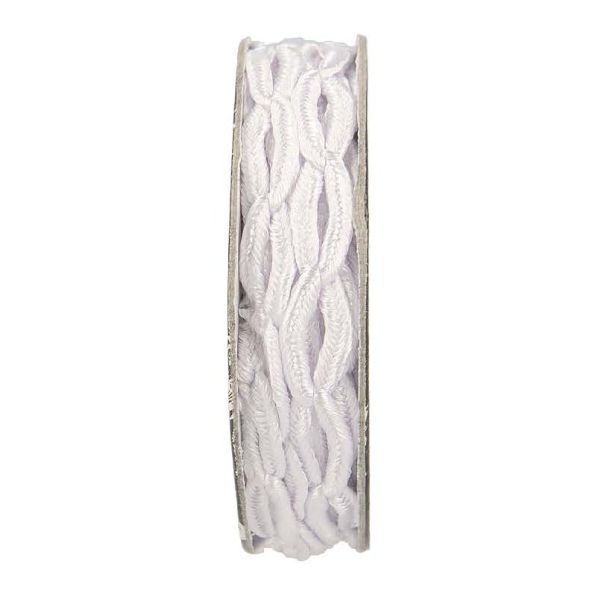 Cordon forme chaine Blanc - bobinette 2m