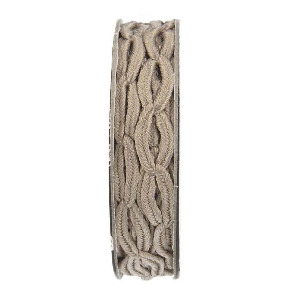 Cordon forme chaine Taupe - bobinette 2m