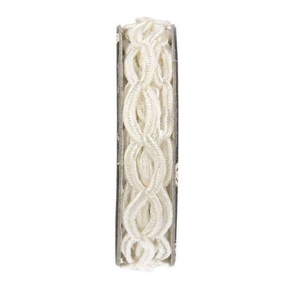 Cordon forme chaine Ecru - bobinette 2m