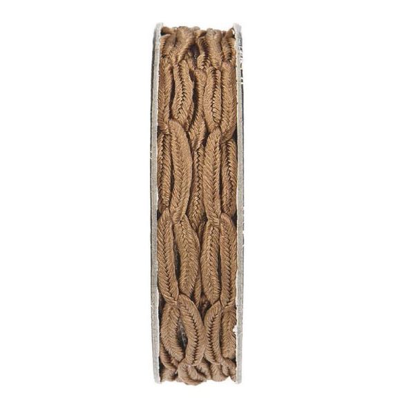 Cordon forme chaine Marron clair - bobinette 2m