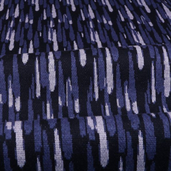 Tissu Gianni Maille Gouttes verticales Nuance de bleu - Par 10 cm