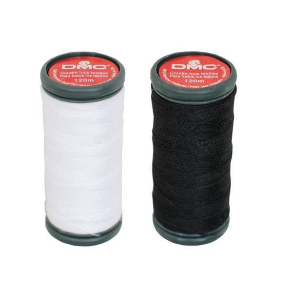 Fil DMC Pour tout coudre 100% Polyester 120m - Blanc ou Noir