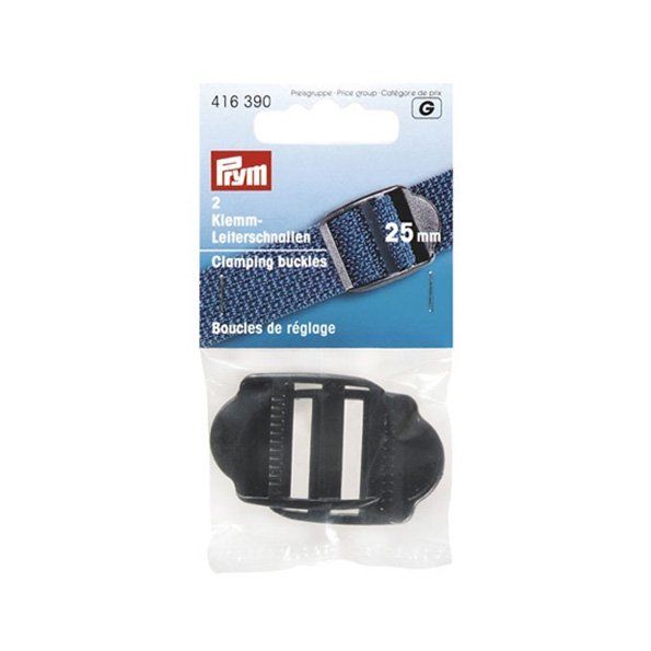 Boucles de réglage en plastique Prym Noir - 3 tailles