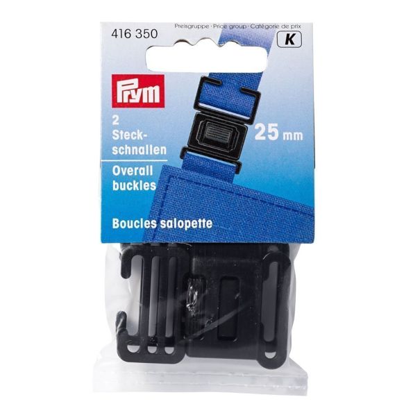 Boucles de salopette en plastique Prym Noir - 2 tailles
