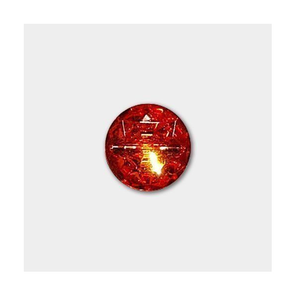 Bouton Imitation Cristal pied 18 mm Rouge