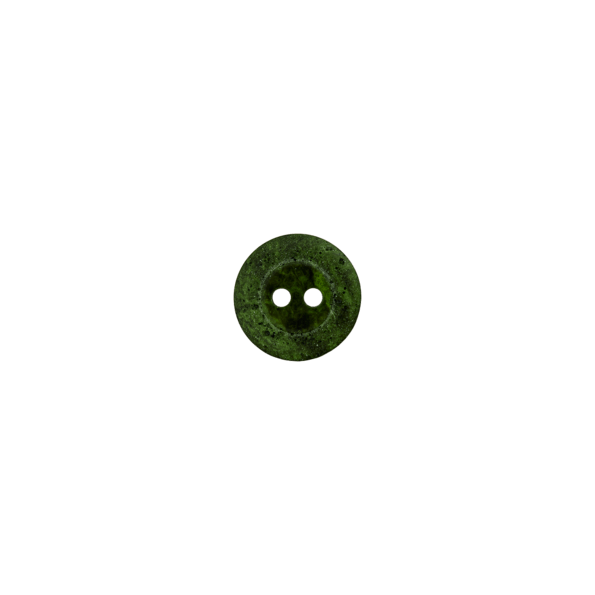 Bouton Polyester 2 trous 15 mm Vert