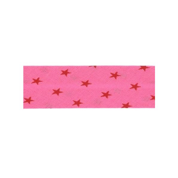 Biais étoiles Frou-Frou Rose