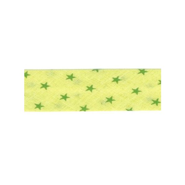 Biais étoiles Frou-Frou Vert pistache