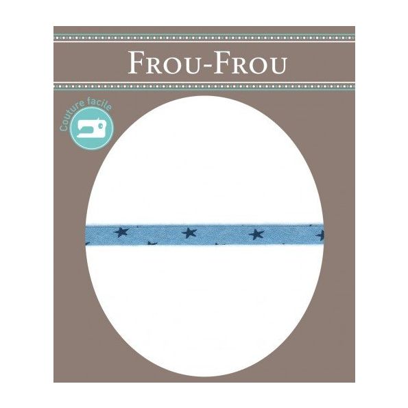 Cordon Etoile spaghetti Frou-Frou Bleu ciel