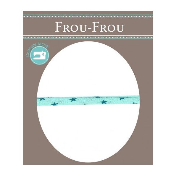 Cordon Etoile spaghetti Frou-Frou Bleu vert