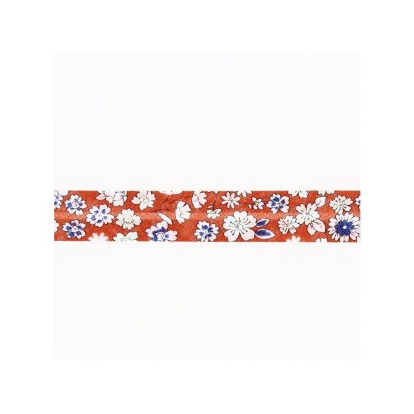 Biais replié Frou-Frou Cognac et blanc