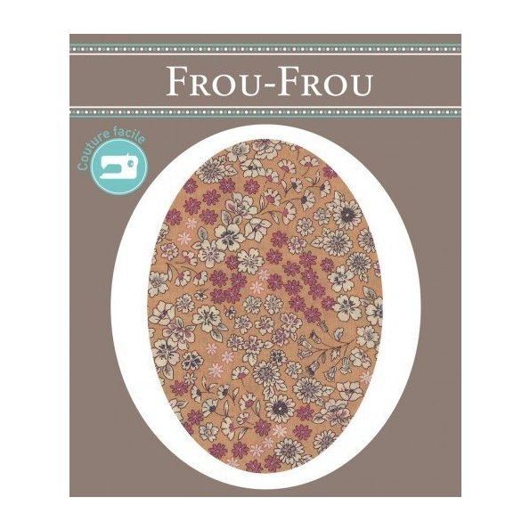 Genouillères-coudières thermocollantes Fleuri Frou-Frou Kaki et ecru
