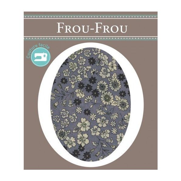 Genouillères-coudières thermocollantes Fleuri Frou-Frou Violet lavande et ecru