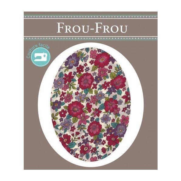 Genouillères-coudières thermocollantes Fleuri Frou-Frou Ecru, framboise et violet