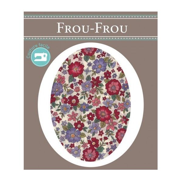 Genouillères-coudières thermocollantes Fleuri Frou-Frou Prune et ecru