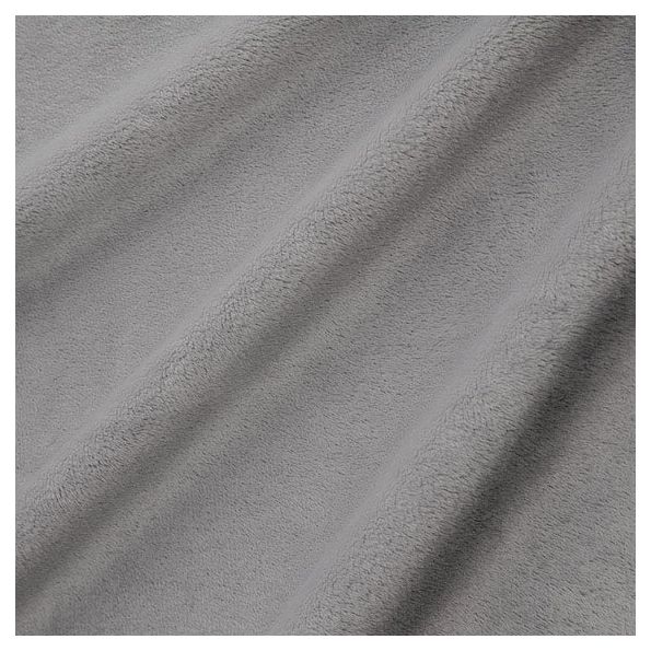 Tissu Minky Ultra doux Ras Gris anthracite x10cm