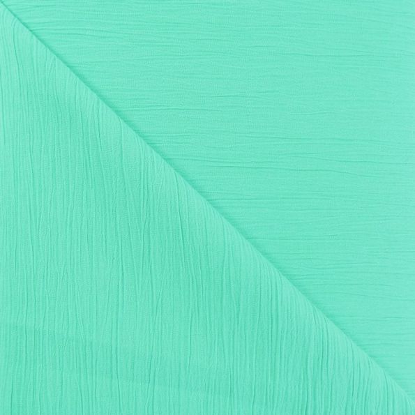 Tissu Crépon Vert menthe x10cm