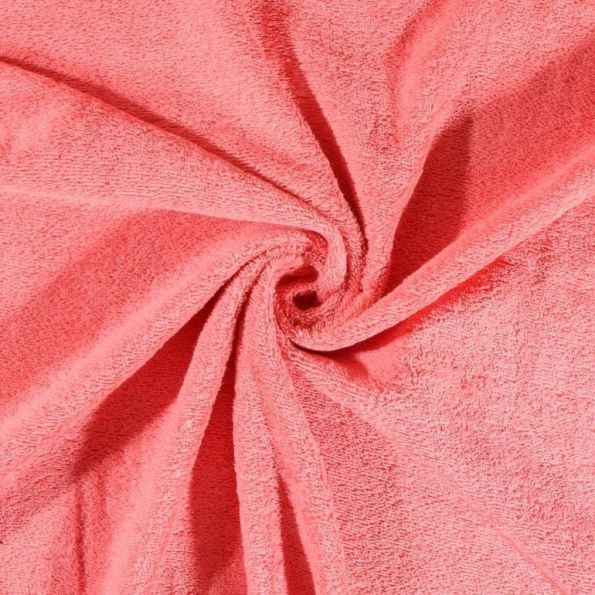 Tissu Eponge Deluxe Corail - Par 10 cm