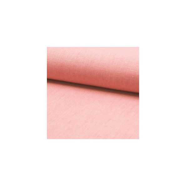 Tissu Lin Rose Bébé x10cm