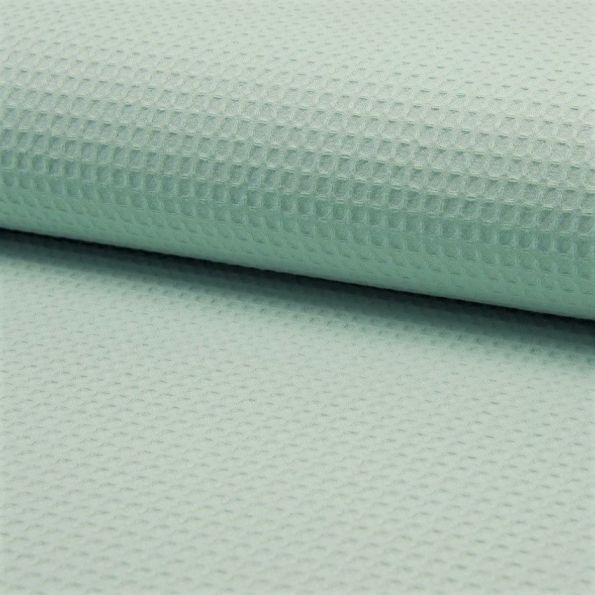Tissu Nid d'abeille Vert d'eau x10cm