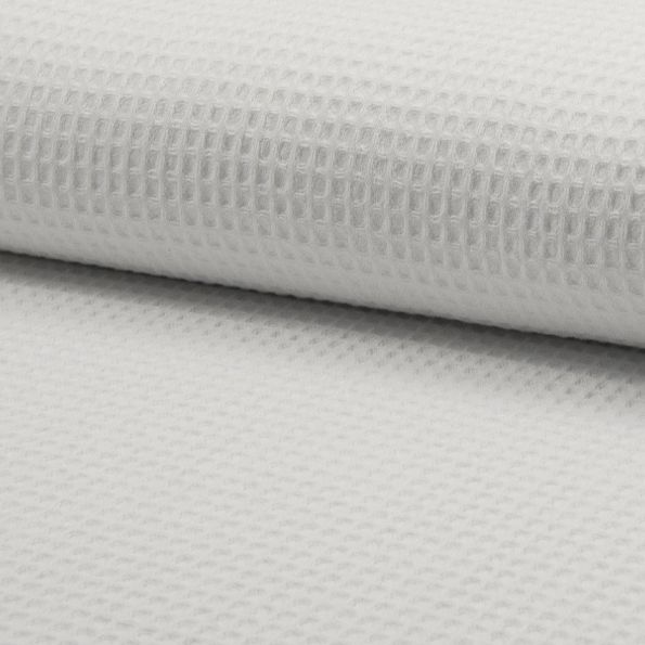 Tissu Nid d'abeille Ecru x10cm